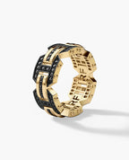 BRIGGS Gold Ring with 1.00ct Black Diamonds
