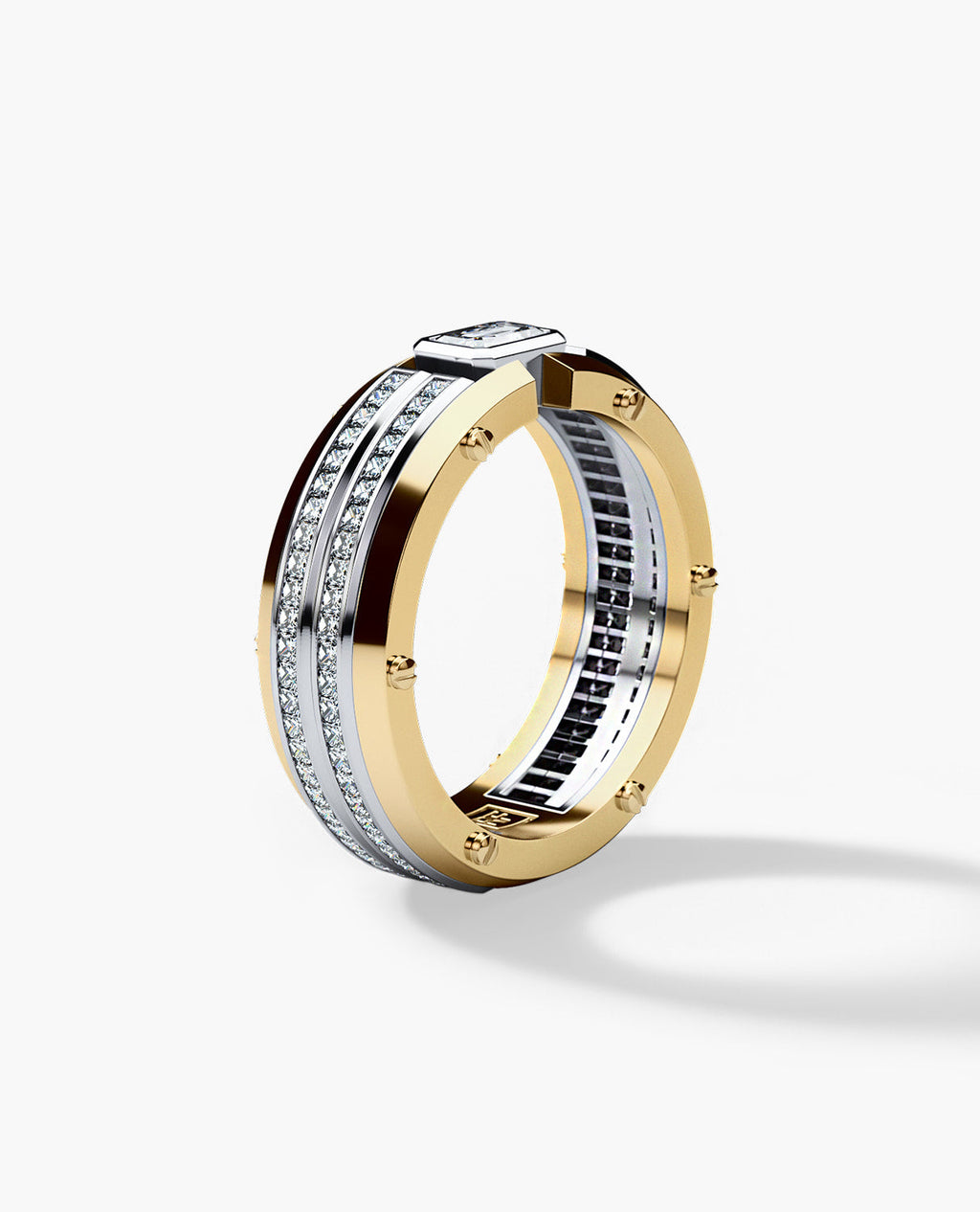 CLEBURNE Two-Tone Gold Statement Ring with 1.95ct Diamonds