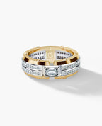 CLEBURNE Two-Tone Gold Statement Ring with 1.95ct Diamonds