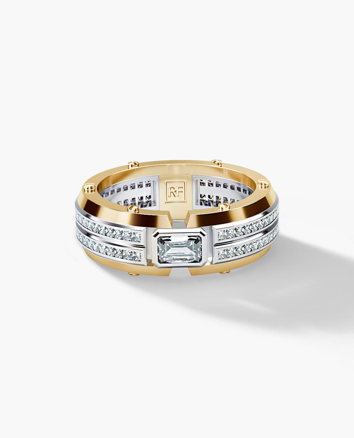 CLEBURNE Two-Tone Gold Statement Ring with 1.95ct Diamonds