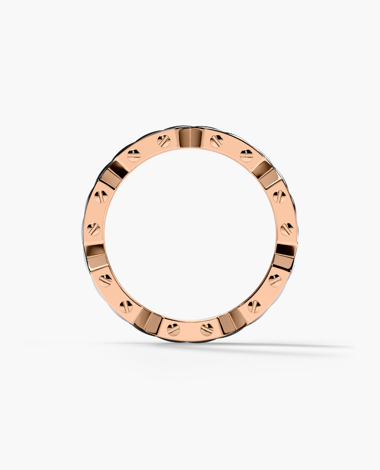 CRISSON Two-Tone Gold Ring with 0.70ct Black Diamonds