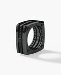 FORT KNOX EverBlak Gold Square Ring with 0.65ct Black Diamonds