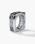 FORT KNOX Gold Square Ring with 0.65ct Diamonds