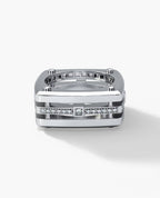 FORT KNOX Gold Square Ring with 0.65ct Diamonds