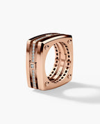 FORT KNOX Gold Square Ring with 0.65ct Diamonds