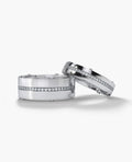 FRANKLIN Gold Matching Diamond Wedding Band Set