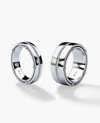 FRANKLIN Gold Matching Diamond Wedding Band Set