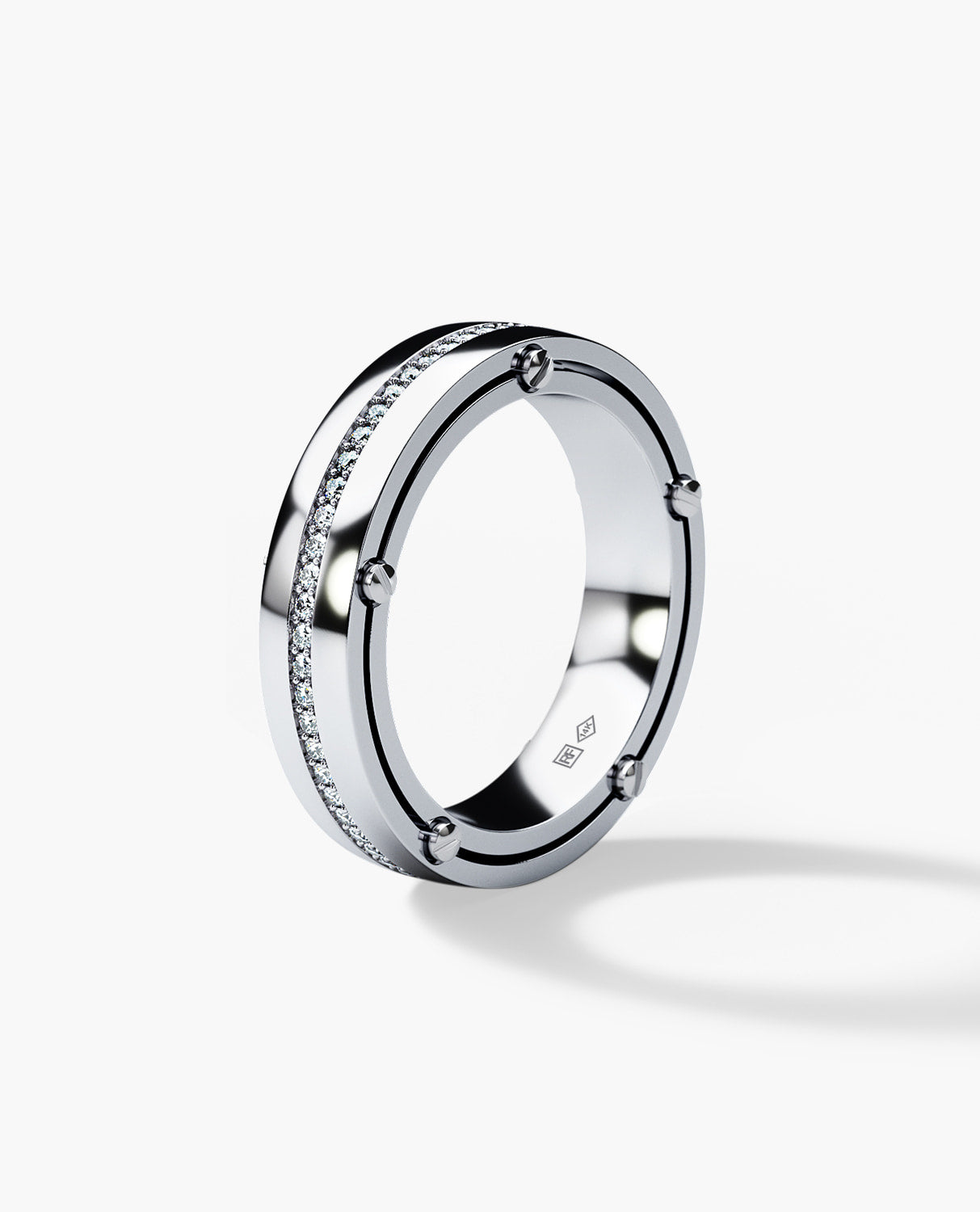 FRANKLIN Comfort Fit Gold Ring with 0.50ct Diamonds - 5mm - Ring 2