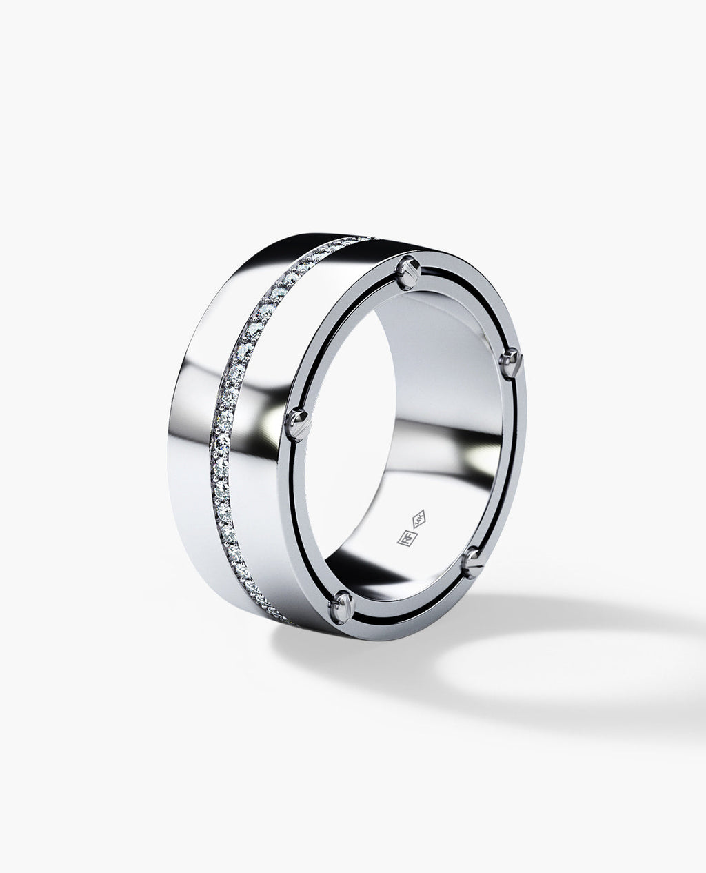FRANKLIN Comfort Fit Gold Ring with 0.50ct Diamonds - 9mm - Wide Version