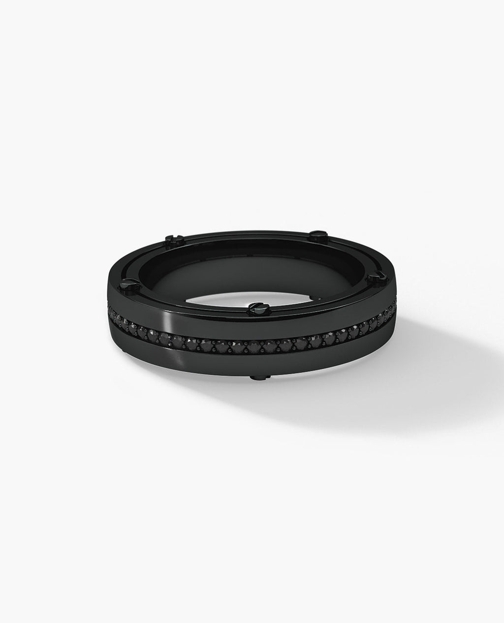 FRANKLIN Comfort Fit EverBlak Black Gold Ring with 0.50ct Black Diamonds - 5mm