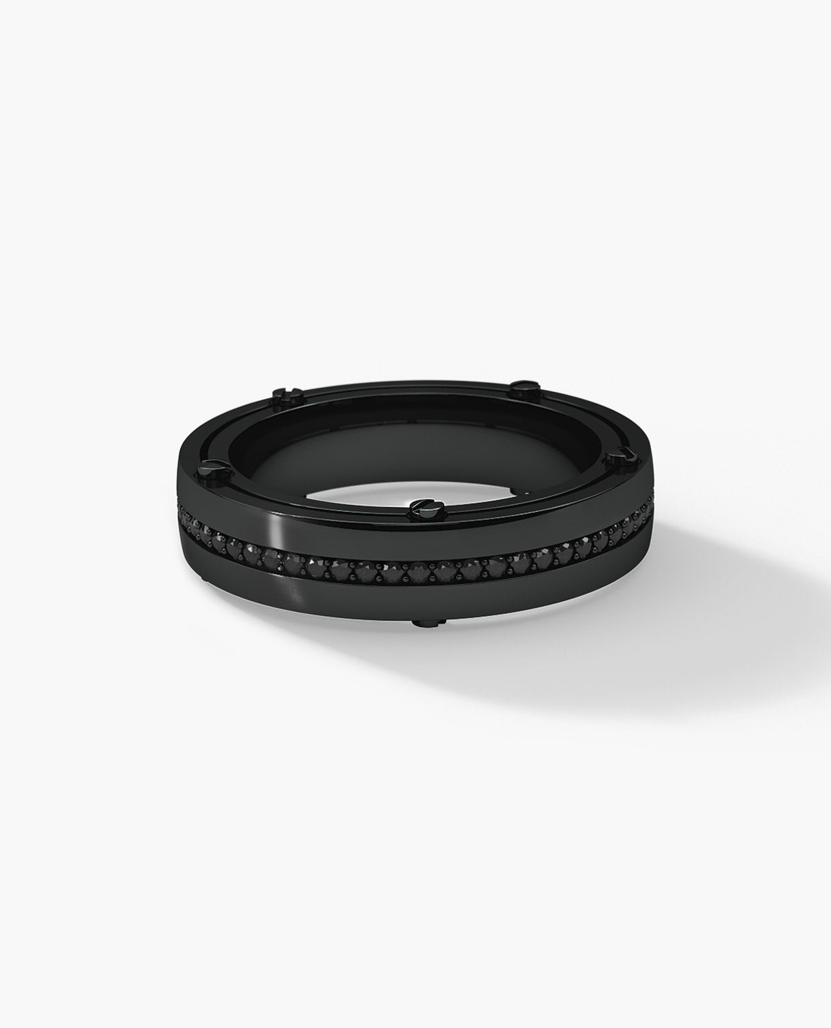 FRANKLIN Comfort Fit EverBlak Black Gold Ring with 0.50ct Black Diamonds - 5mm