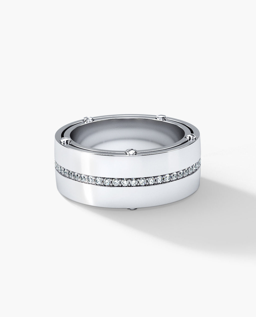 FRANKLIN Comfort Fit Gold Ring with 0.50ct Diamonds - 9mm - Wide Version