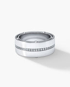 FRANKLIN Comfort Fit Gold Ring with 0.50ct Diamonds - 9mm - Wide Version