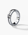 FRANKLIN Comfort Fit Gold Ring with 0.50ct Black Diamonds - 5mm