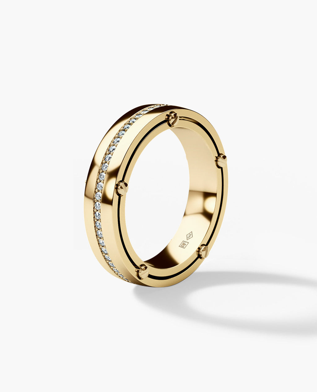 FRANKLIN Comfort Fit Gold Ring with 0.50ct Diamonds - 5mm