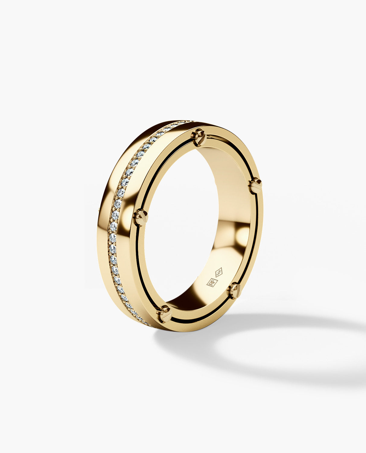 FRANKLIN Comfort Fit Gold Ring with 0.50ct Diamonds - 5mm