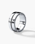 FRANKLIN Comfort Fit Gold Ring with 0.50ct Black Diamonds - 9mm - Wide Version