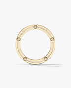 FRANKLIN Comfort Fit Gold Ring with 0.50ct Black Diamonds - 9mm - Wide Version