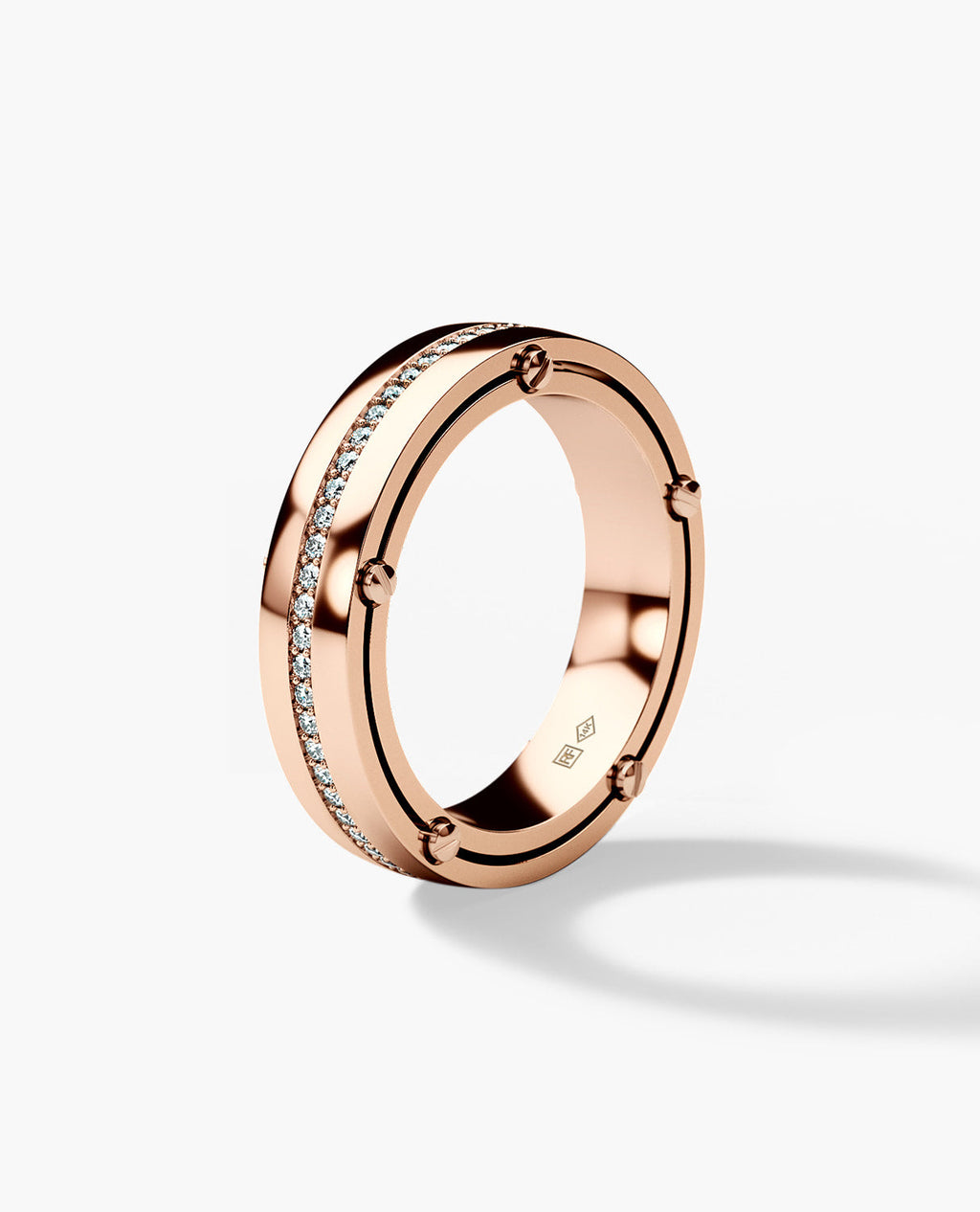 FRANKLIN Comfort Fit Gold Ring with 0.50ct Diamonds - 5mm