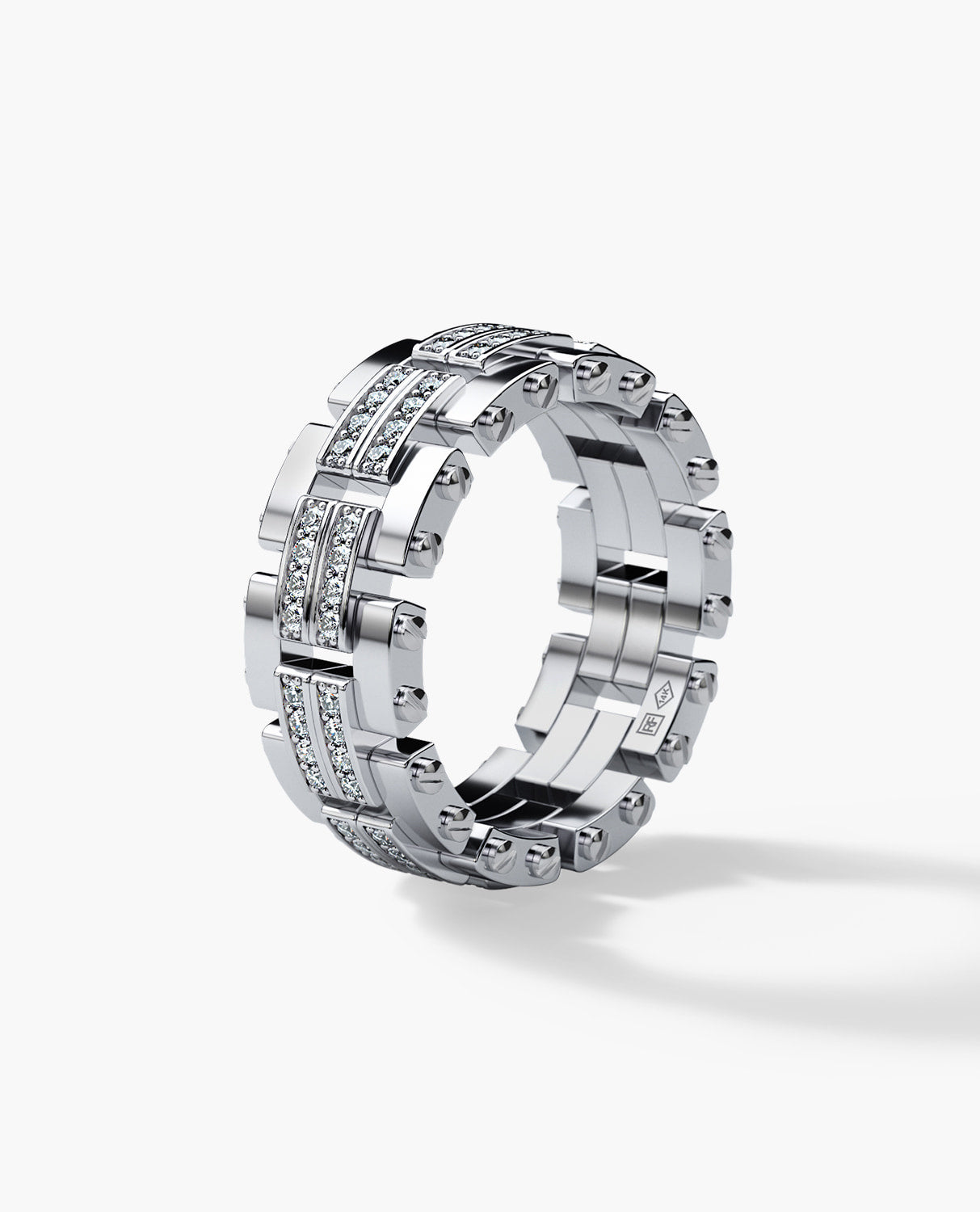 GETCHELL Gold Ring with 0.80ct Diamonds - Wide Version
