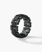 GETCHELL EverBlak Black Gold Ring with 0.80ct Black Diamonds - Wide Version