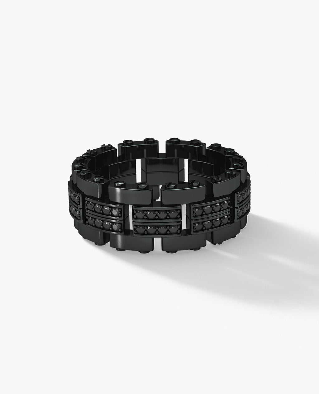 GETCHELL EverBlak Black Gold Ring with 0.80ct Black Diamonds - Wide Version