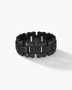 GETCHELL EverBlak Black Gold Ring with 0.80ct Black Diamonds - Wide Version