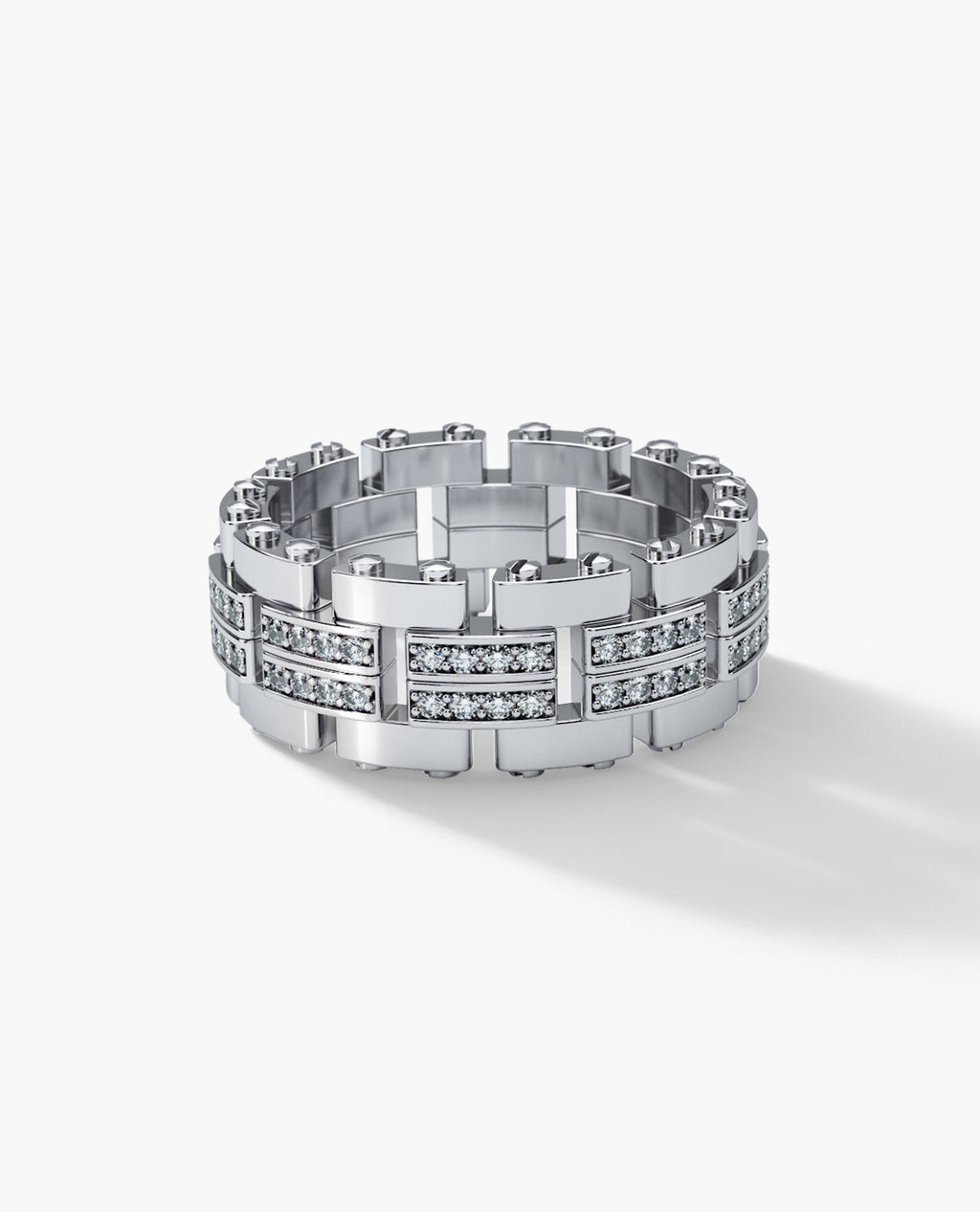 GETCHELL Gold Ring with 0.80ct Diamonds - Wide Version