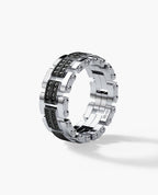 GETCHELL Gold Ring with 0.80ct Black Diamonds - Wide Version