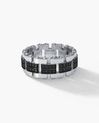 GETCHELL Gold Ring with 0.80ct Black Diamonds - Wide Version