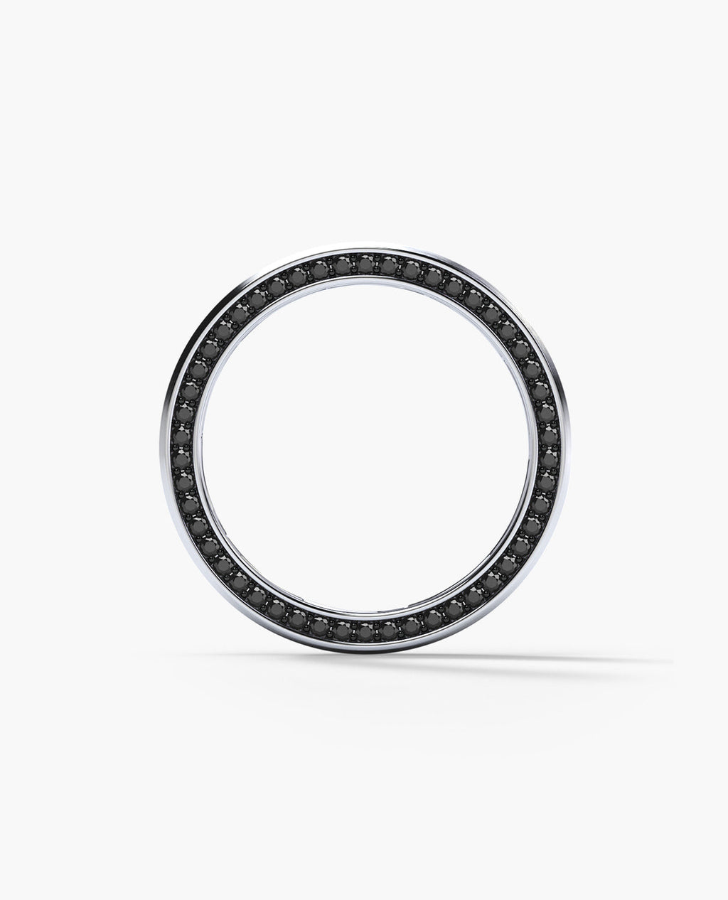 JERRITT Comfort Fit Mens Gold Ring with 0.70ct Black Diamonds