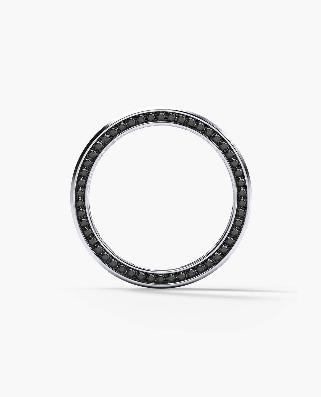 JERRITT Comfort Fit Mens Gold Ring with 0.70ct Black Diamonds