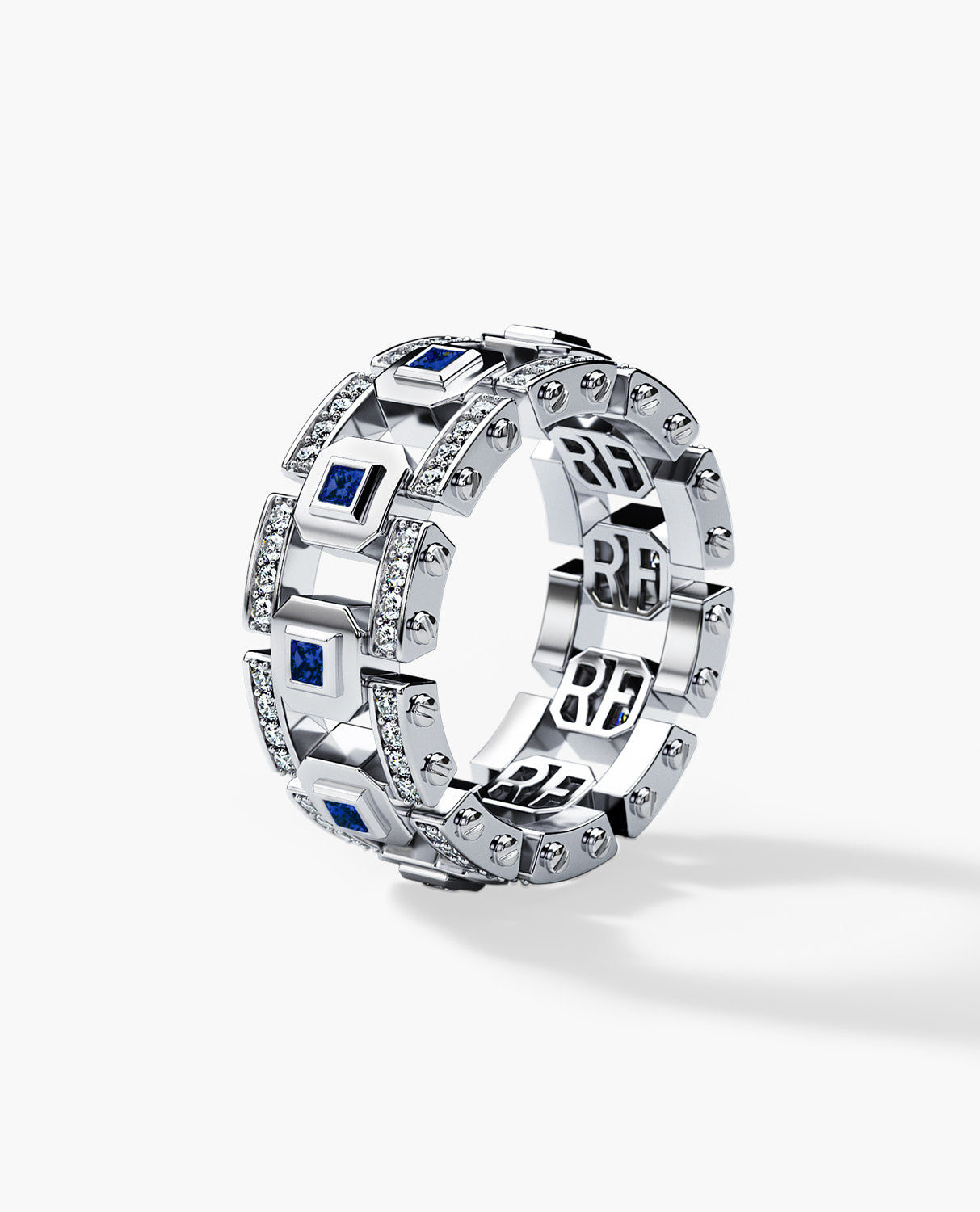 LA PAZ Gold Ring with 1.20ct Sapphires and Diamonds