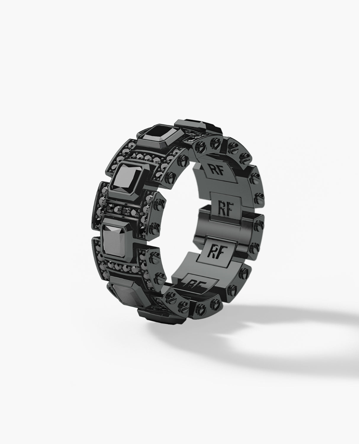 LA PAZ EverBlak Black Gold Ring with 4.70ct Black Diamonds