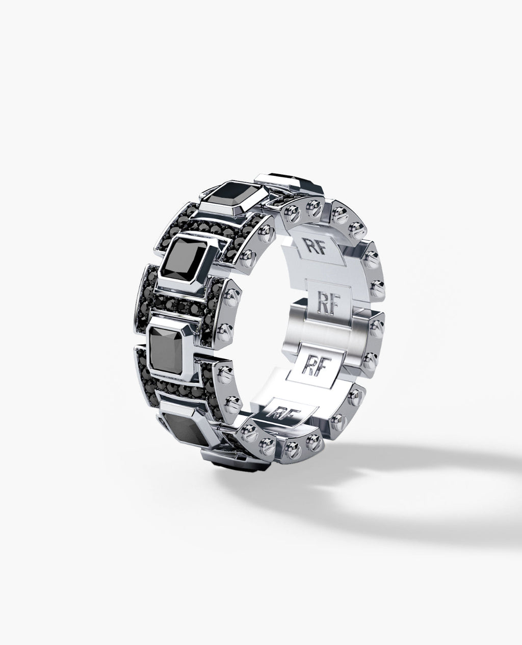 LA PAZ Gold Ring with 4.70ct Black Diamonds