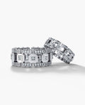 LA PAZ Gold Matching Diamond Wedding Band Set