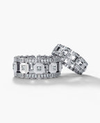 LA PAZ Gold Matching Diamond Wedding Band Set