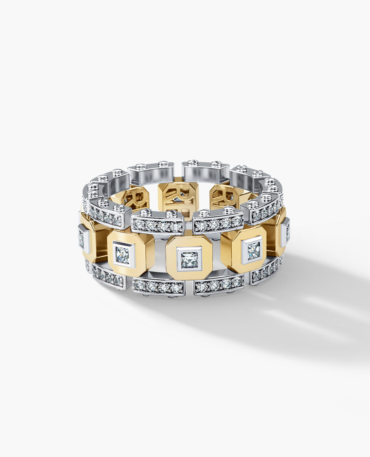 LA PAZ Two-Tone Gold Ring with 1.20ct Diamonds