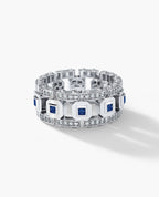 LA PAZ Gold Ring with 1.20ct Sapphires and Diamonds