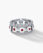 LA PAZ Gold Ring with 1.20ct Rubies and Diamonds