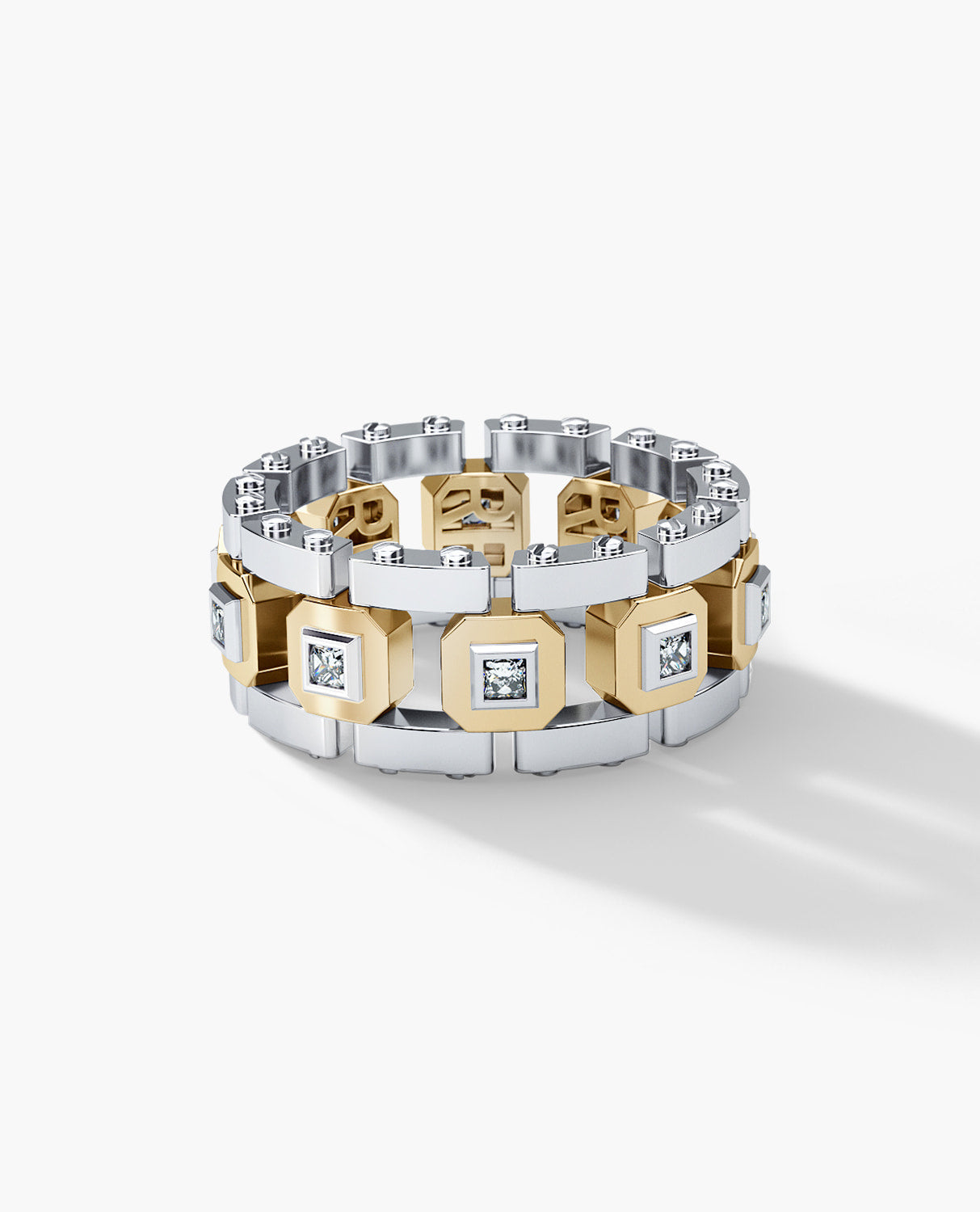 LA PAZ Two-Tone Gold Ring with 0.40ct Diamonds
