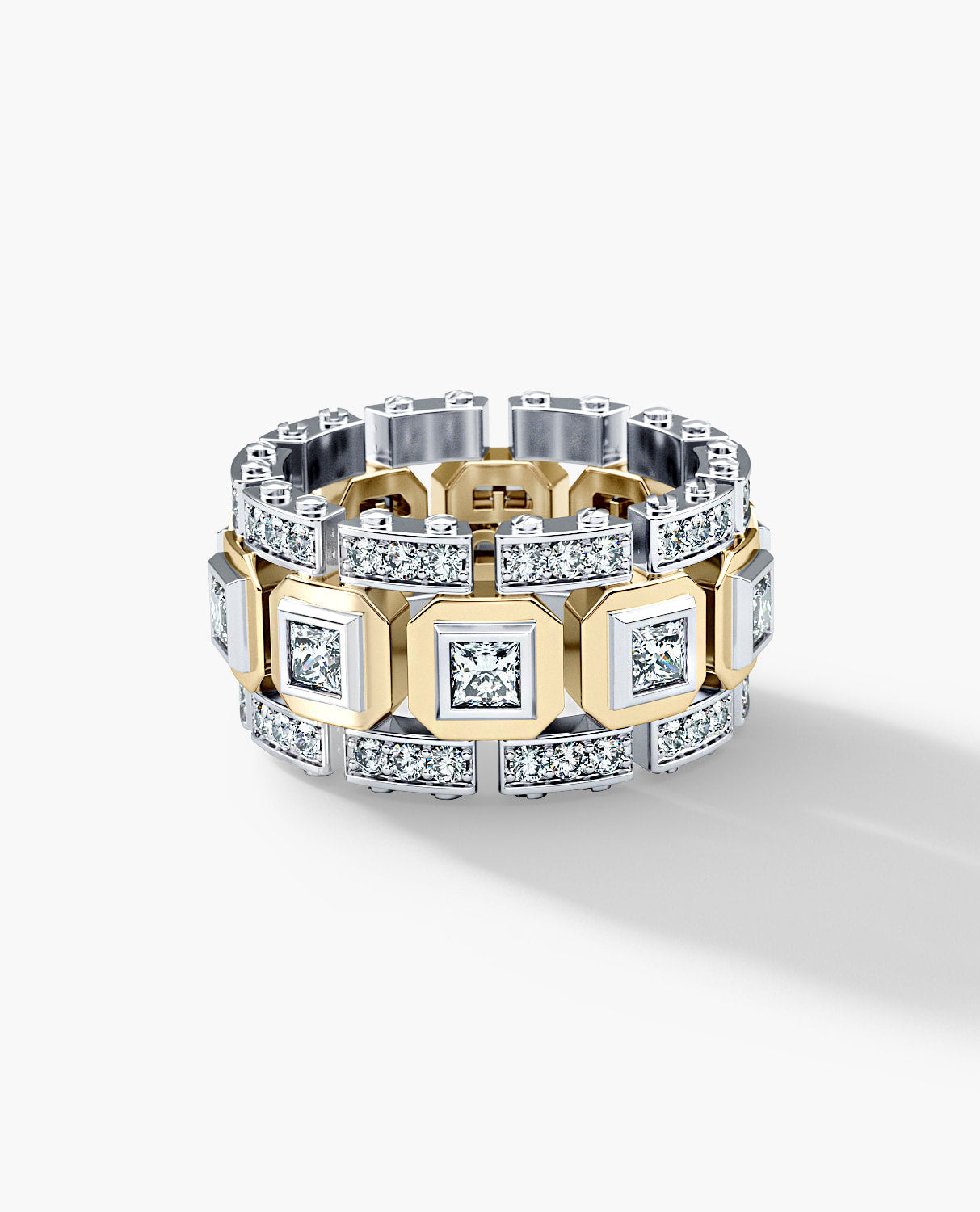 LA PAZ Two-Tone Gold Ring with 3.30ct Diamonds
