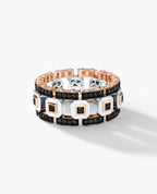 LA PAZ Two-Tone Gold Ring with 1.20ct Black Diamonds