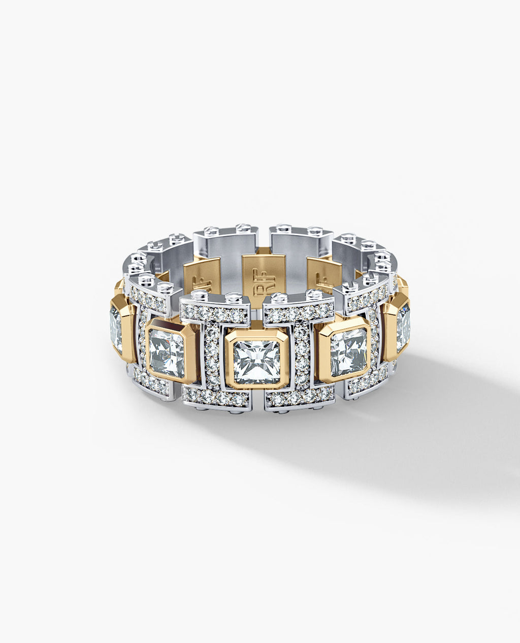 LA PAZ Two-Tone Gold Ring with 4.70ct Diamonds