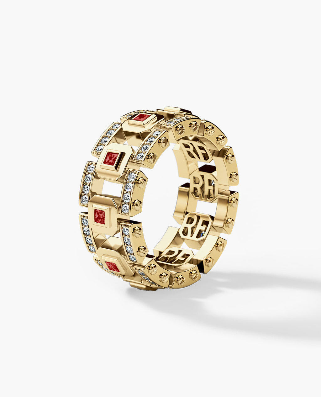 LA PAZ Gold Ring with 1.20ct Rubies and Diamonds