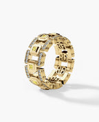 LA PAZ Gold Ring with 1.20ct Yellow and White Diamonds