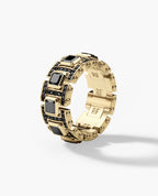LA PAZ Gold Ring with 4.70ct Black Diamonds