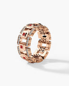 LA PAZ Gold Ring with 1.20ct Rubies and Diamonds