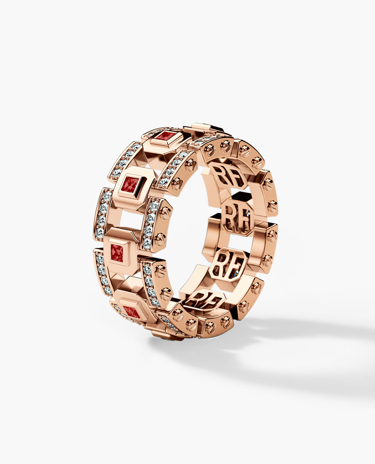 LA PAZ Gold Ring with 1.20ct Rubies and Diamonds