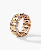 LA PAZ Gold Ring with 1.20ct Yellow and White Diamonds